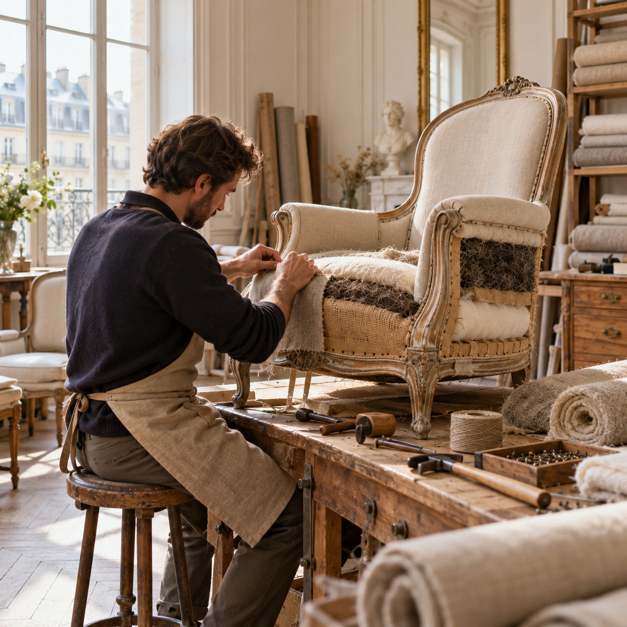 Garnissage et rembourrage fauteuil canapé à Paris 4ème et en Île-de-France