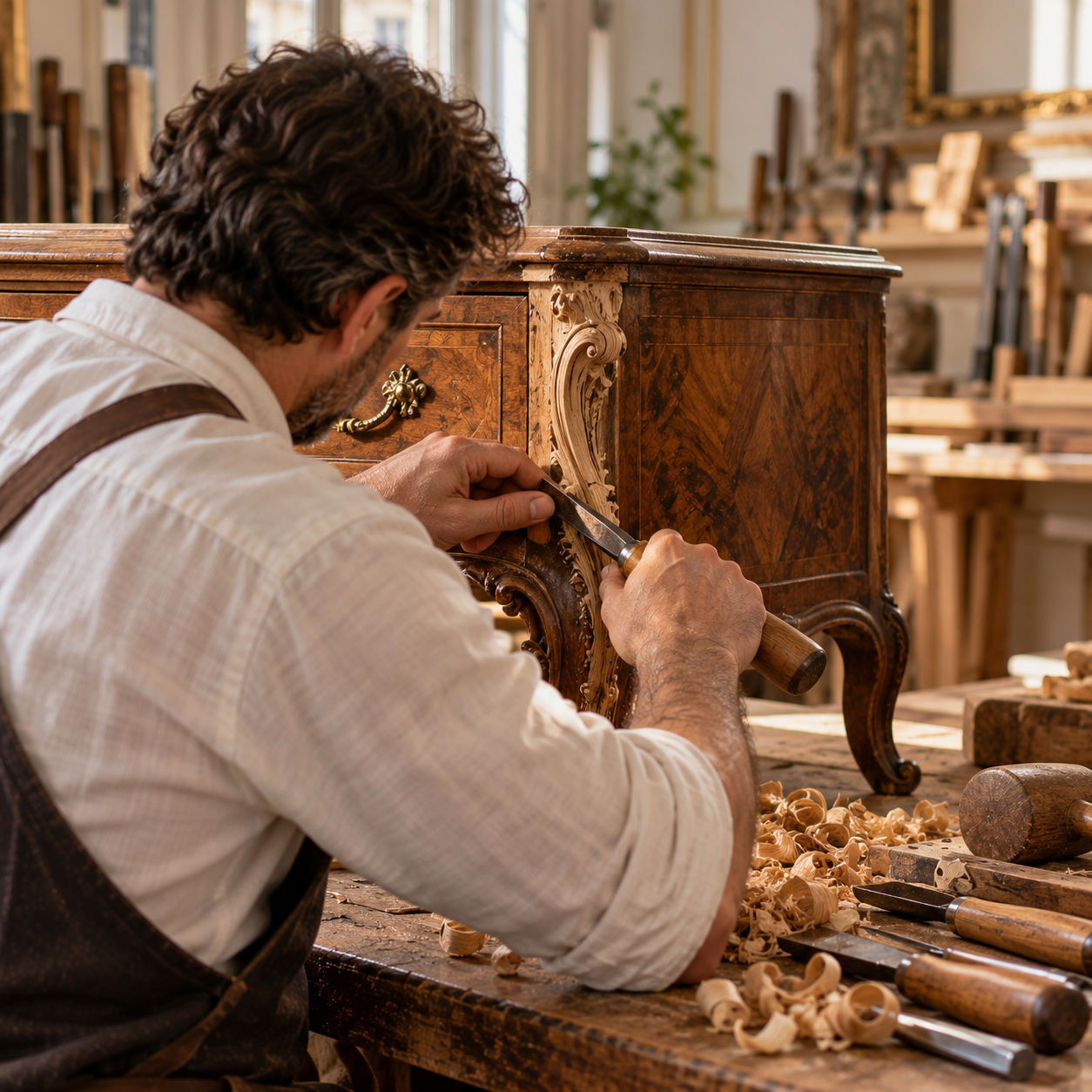 Ébénisterie artisanale à Paris 4ème et en Île-de-France par Tapissier Atelier Parisien